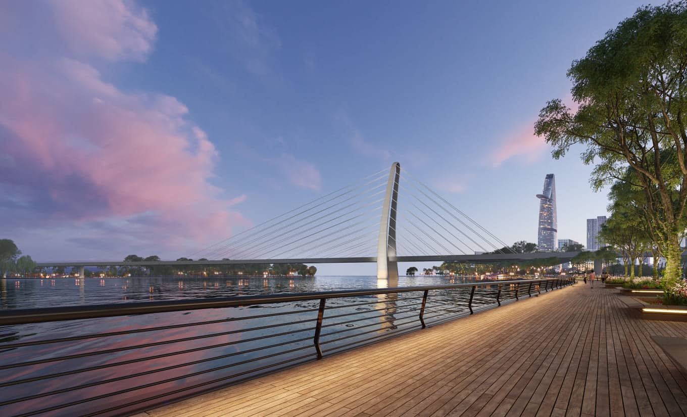 Grand Marina, Saigon có vị trí kề cận sông Sài Gòn.
