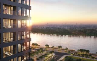 Grand Marina, Saigon hướng nhìn từ dự án ra sông Sài Gòn.