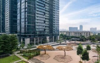 Công viên Lá Sen trong khu bất động sản hàng hiệu Grand Marina, Saigon.