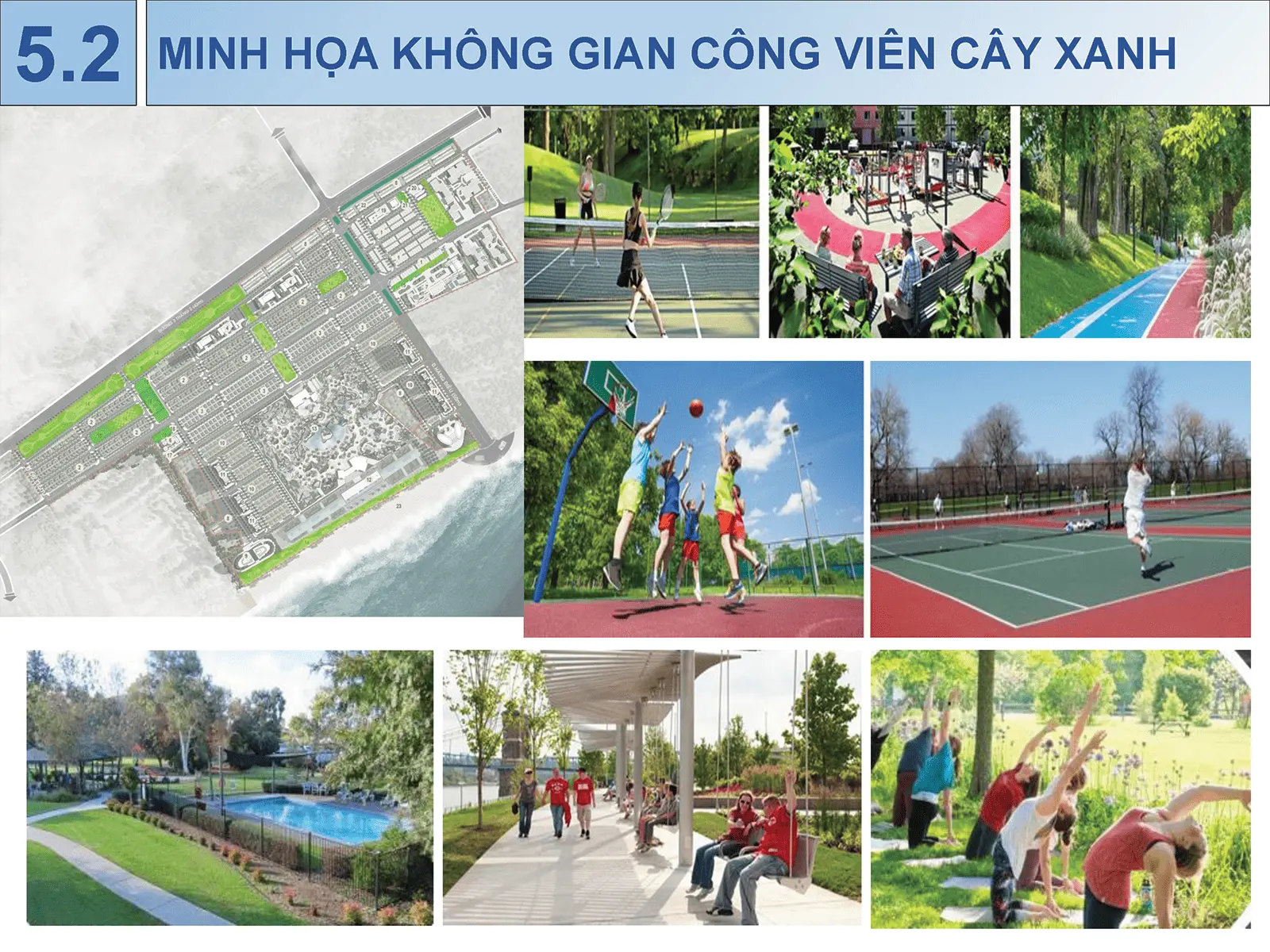 Không gian công viên cây xanh hiện đại và đa dạng tại Sun Group Vũng Tàu, hứa hẹn môi trường sống lý tưởng.