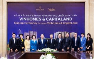 Lễ ký kết hợp tác giữa Vinhomes và CapitaLand nhằm ra mắt dự án The Fullton CapitaLand.