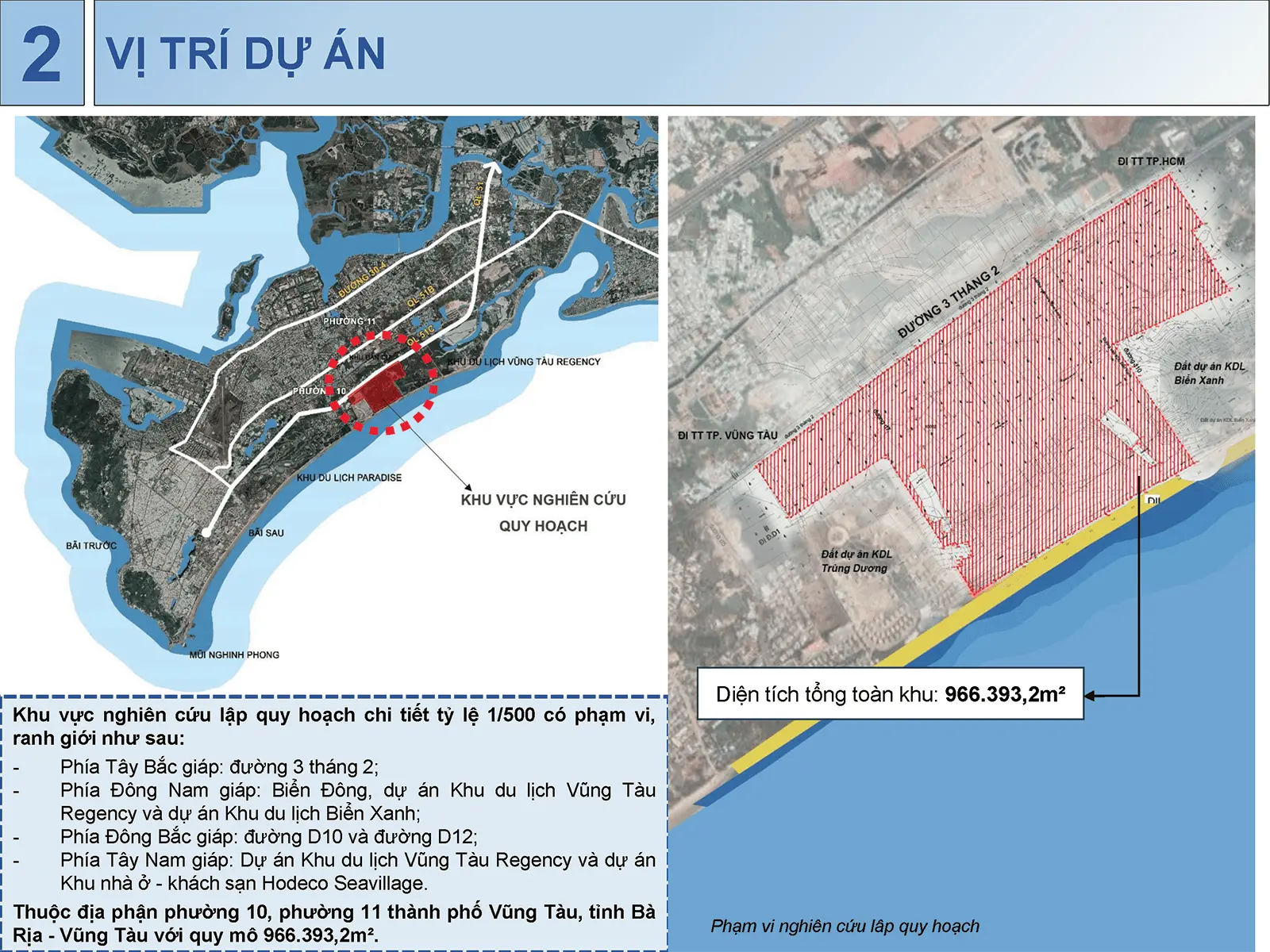 Vị trí khu đô thị Sun Group Vũng Tàu: mặt tiền biển đẹp, kết nối giao thông thuận tiện, diện tích 966.393,2m².