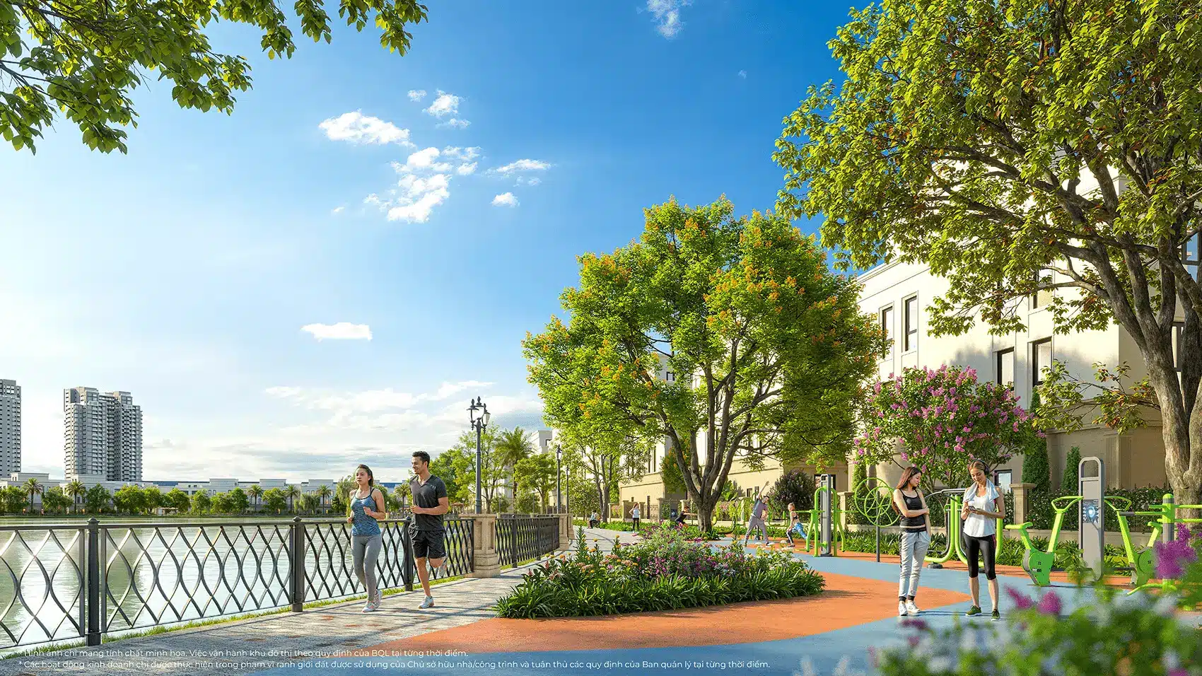 Cuộc sống xanh và hiện đại tại Vinhomes Green City với hệ thống công viên và tiện ích đầy đủ.